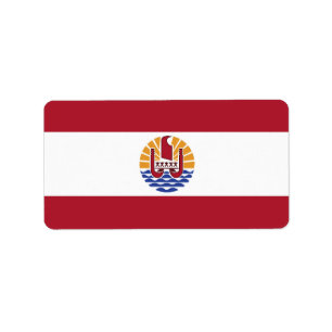 Etiqueta bandeira Polinésia Francesa