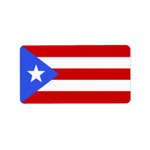 Etiqueta bandeira Porto Rico