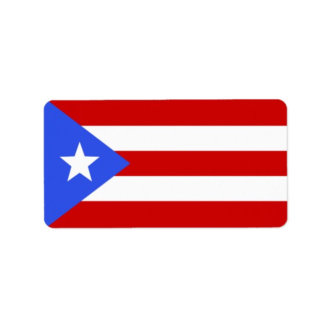 Etiqueta bandeira Porto Rico (Frente)