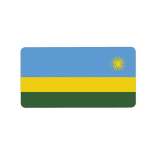 Etiqueta Bandeira Ruanda