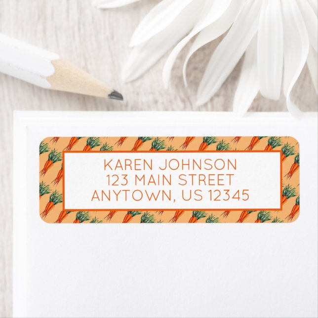 Etiqueta Bando de Carrots Orange Vegetable Veggie Garden (Insitu)