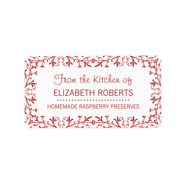 Etiqueta Banho tradicional feito em casa de chef / Canning (Frente)