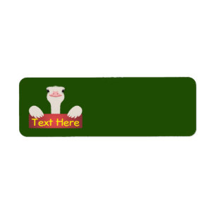 Etiqueta Banner de avestruz