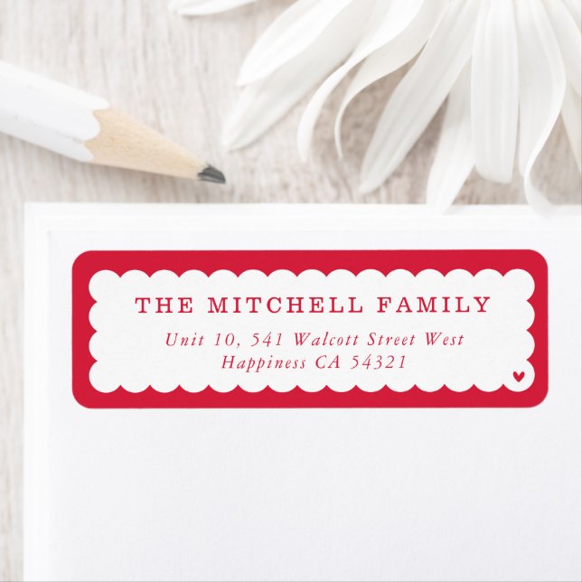 Etiqueta Banner de escala mínimo moderno SENDER vermelho (Insitu)