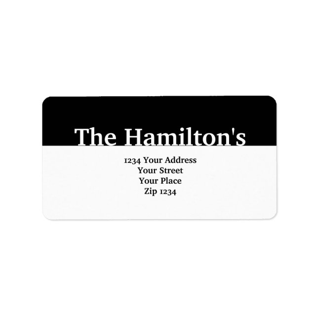 Etiqueta Banner preto moderno (Frente)