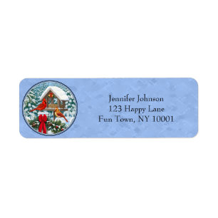 Etiqueta Banquete de Natal dos Cardeal Azul