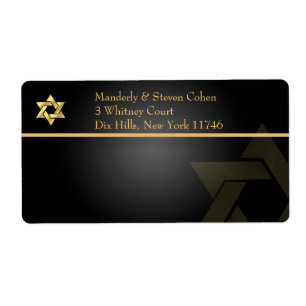 Etiqueta Bar Clássico PixDezines Mitzvah/black+gold/Shippi