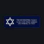 Etiqueta Bar Mitzvah and Bat Mitzvah Blue Address<br><div class="desc">Bar Mitzvah and Bat Mitzvah Blue Address label</div>