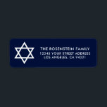 Etiqueta Bar Mitzvah and Bat Mitzvah Blue Address<br><div class="desc">Bar Mitzvah and Bat Mitzvah Blue Address label</div>