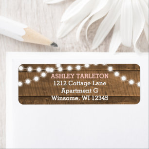 Etiqueta Barnwood Lights Pink