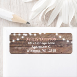 Etiqueta Barnwood Lights Pink