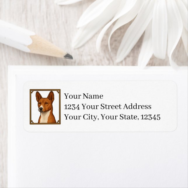 Etiqueta Basenji Return Address Labels (Insitu)