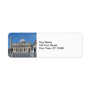 Etiqueta Basilica de Peter, rua - Cidade Vaticano