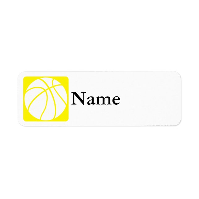Etiqueta Basquete amarelo (Frente)