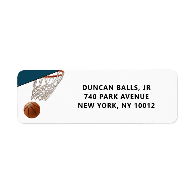 Etiqueta Basquetebol (Frente)