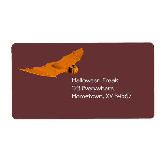 Etiqueta Bat do Halloween estranho (Frente)
