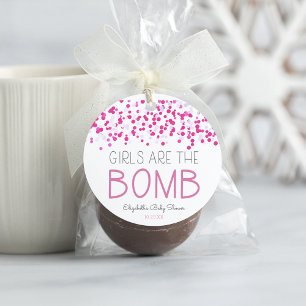 Etiqueta Bath Bomb Chá de fraldas Favor