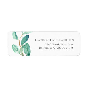 Etiqueta Bayou Botanicals White Return Address