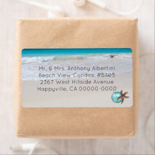 Etiqueta Beachside Living Medium Size Christmas Optional