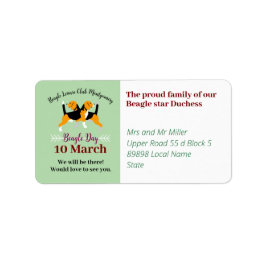 Etiqueta Beagle Day Member Adds Stationary Labels