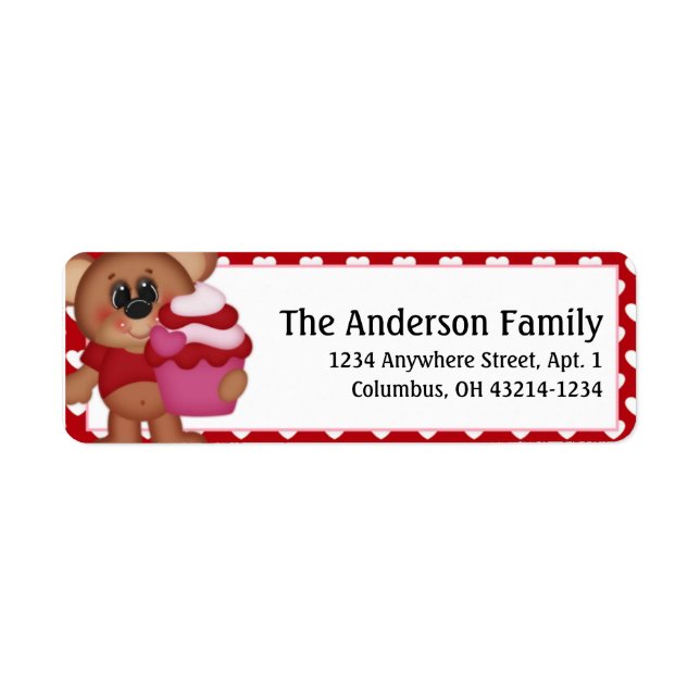 Etiqueta Beary Much Address Labels d5 (Frente)