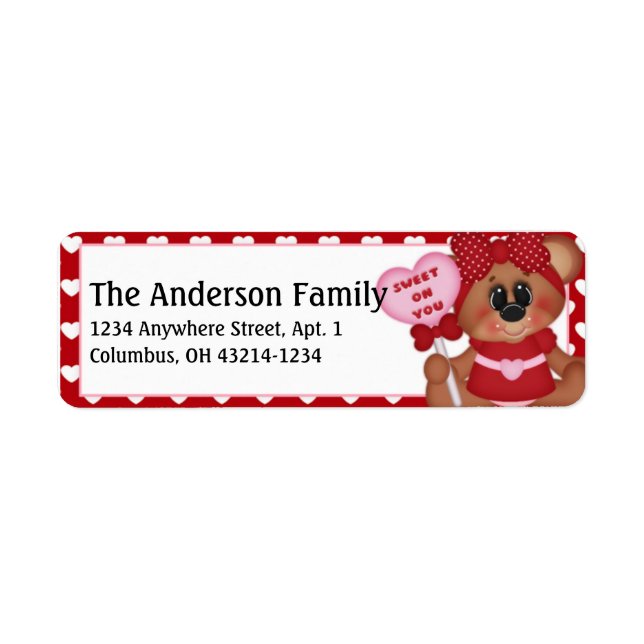 Etiqueta Beary Much Address Labels d7 (Frente)