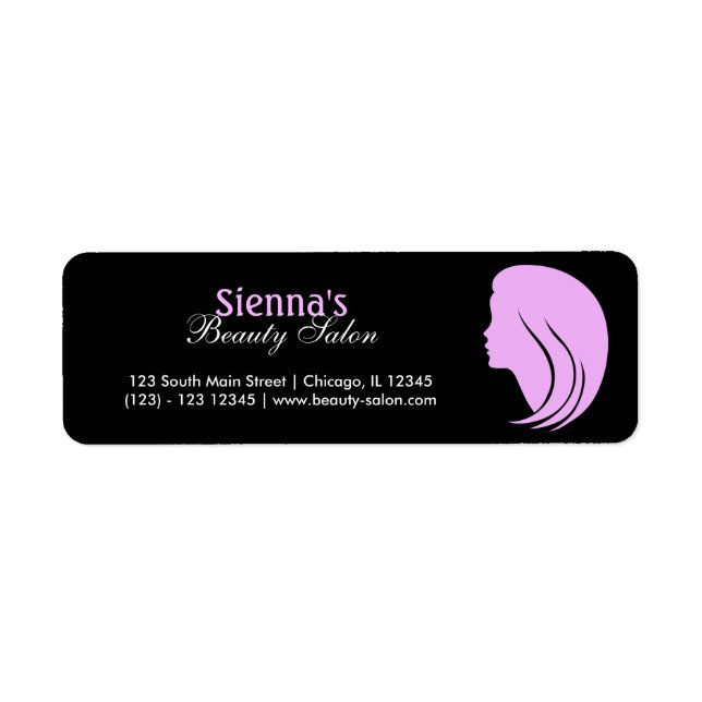 Etiqueta Beauty Salon (ameixa) (Frente)