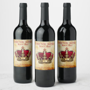 Etiqueta Bebado do Rei Vinho!