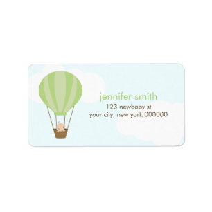 Etiqueta Bebê em um balão verde