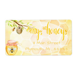 Etiqueta Bee Apiary Honey Shipping Labe