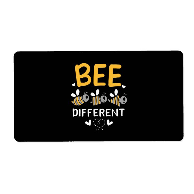 Etiqueta Bee Diferente (Frente)