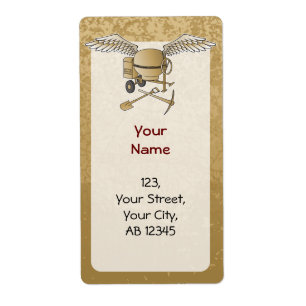 Etiqueta bege betuminoso