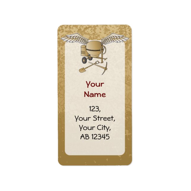 Etiqueta bege betuminoso (Frente)