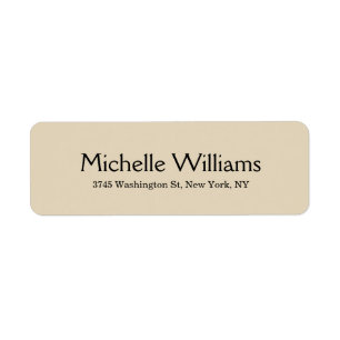 Etiqueta Beige Creative Minimalist Professional Modern