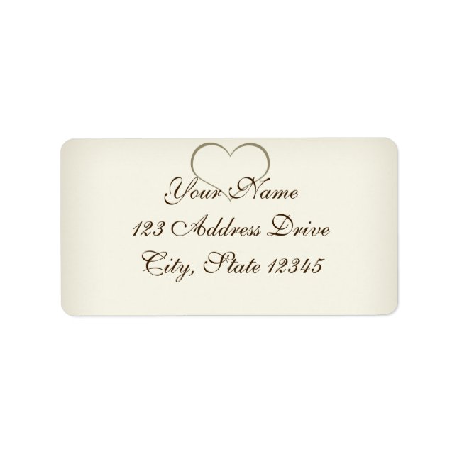 Etiqueta Beige doce simples (Frente)