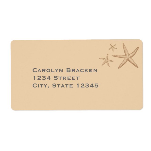 Etiqueta Belo Beige Beach Starfish (Frente)