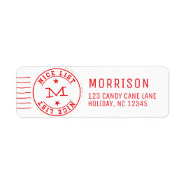 Etiqueta Belo Monograma Vermelho