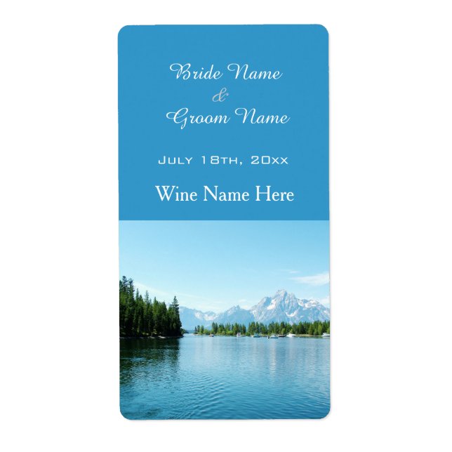 Etiqueta belo quadro paisagístico, rótulos de vinho de casa (Frente)