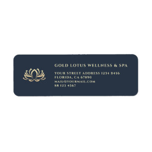 Etiqueta Bem-Estar Beleza Estheticista Dourada Lotus Return