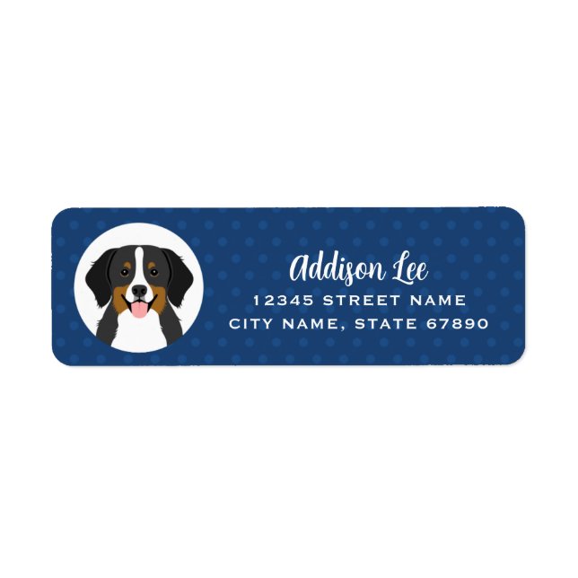 Etiqueta Bernese Mountain Dog Devolve rótulos de endereço (Frente)