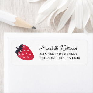 Etiqueta Berry Sweet Chá de fraldas Address Label Strawberr