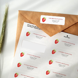 Etiqueta Berry Sweet Strawberry Return Endereço