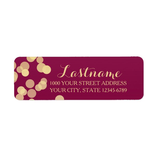 Etiqueta Berry Wine e Dourado Sparkle (Frente)