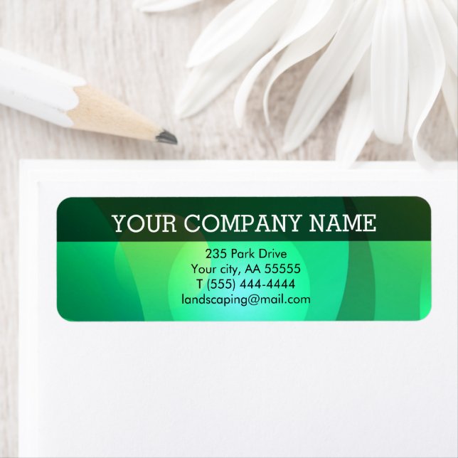 Etiqueta Berufliches Geschäft der grünen Smaragdinitialen (Insitu)