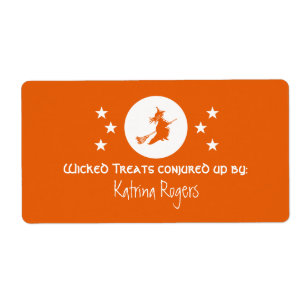 Etiqueta Bewitching Halloween Baking Labings, Laranja