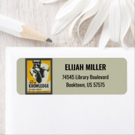 Etiqueta Biblioteca Vintage - Poster Thinker Statarian