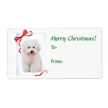 Etiqueta Bichon Christmas Gift Stickers<br><div class="desc">Estes adoráveis "Bichon Frise"...  são uma combinação perfeita para o nosso papel de embrulho de Natal Bichon.</div>