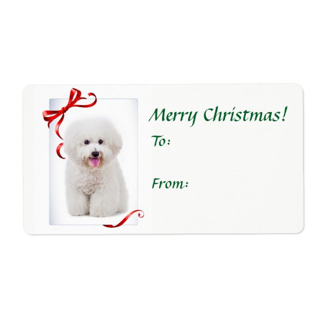 Etiqueta Bichon Christmas Gift Stickers (Frente)
