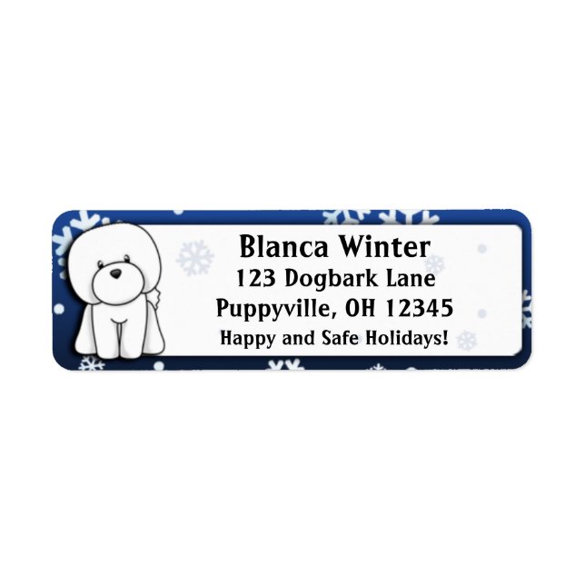 Etiqueta Bichon Frise (Frente)