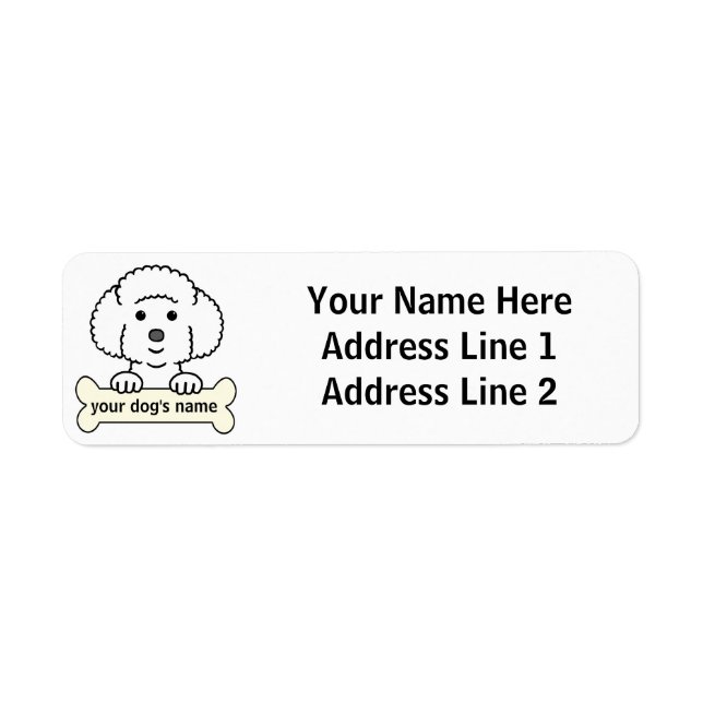 Etiqueta Bichon Frise Personalizada (Frente)